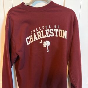 College of Charlestown Champion Burgundy College Sweatshirt
